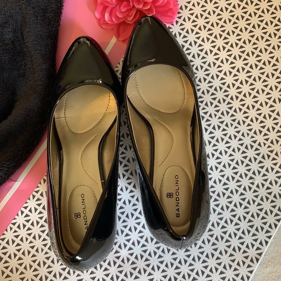 Bandolino black patten leather wedge heel - Picture 5 of 6